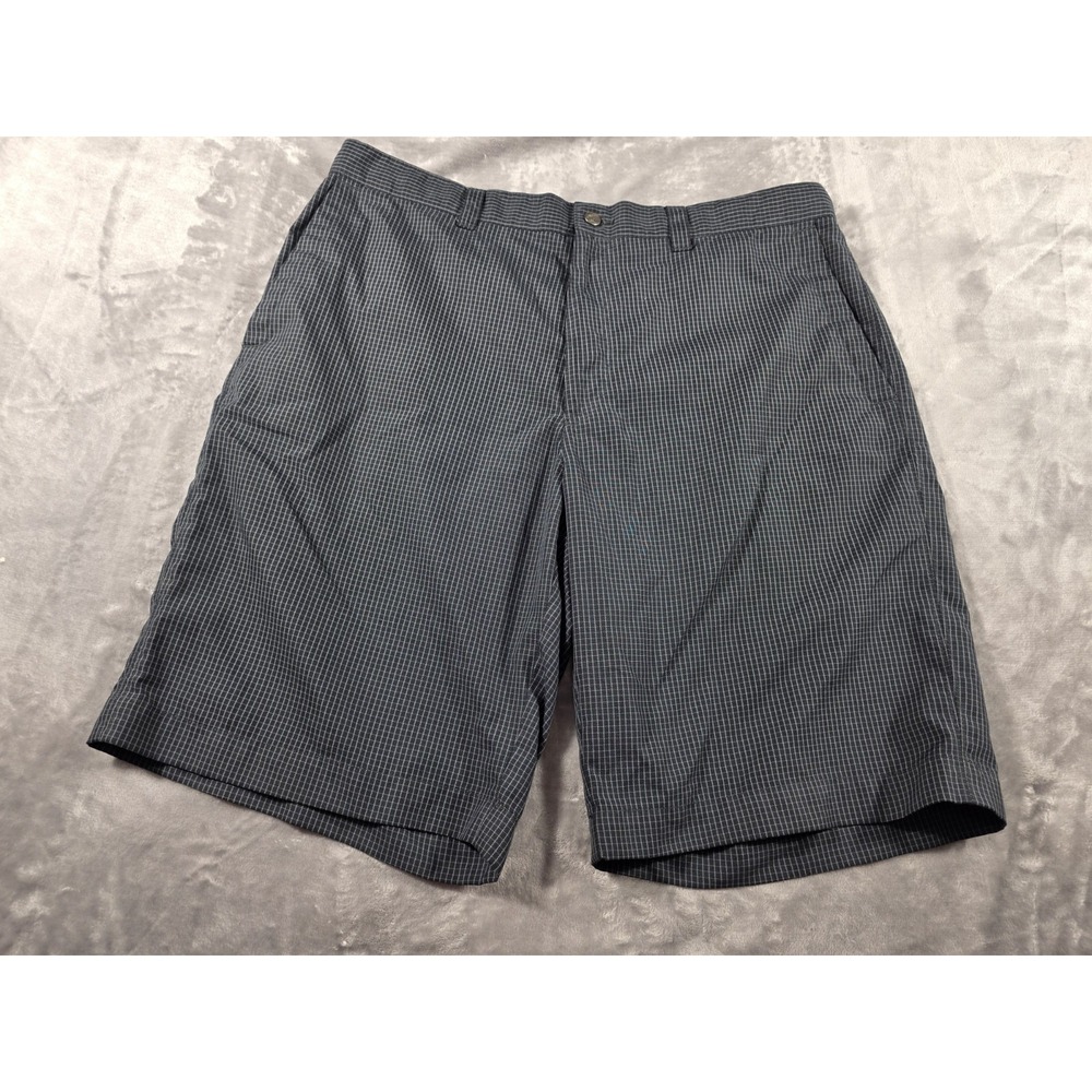 Callaway Chino Shorts Men 36 Black‎ Check Plaid Performance Golf